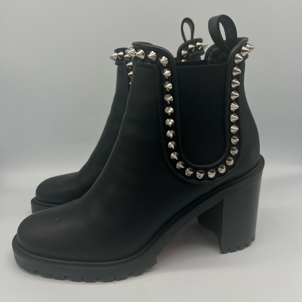 Christian Louboutin Capahutta 70 Spiked Leather Chelsea Boots - Picture 2 of 16